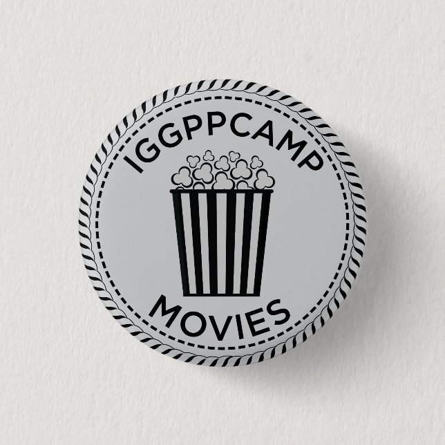 Macaron Rond 2,50 Cm Montre d'IGGPPCamp le long d'insigne de films (Devant)