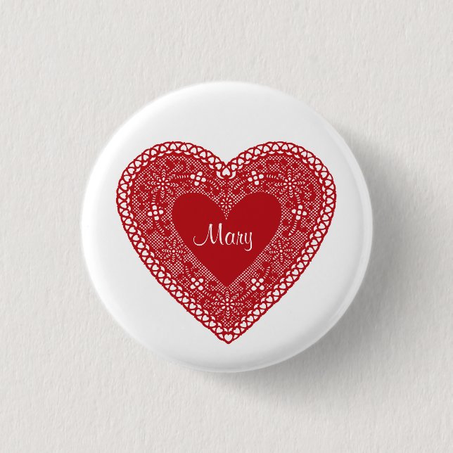 Macaron Rond 2,50 Cm Montrez Votre Coeur Valentin (Devant)