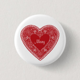 Macaron Rond 2,50 Cm Montrez Votre Coeur Valentin