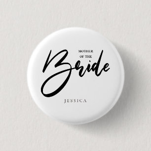Macaron Rond 2,50 Cm Mother of the Bride Tribe, Team Black Typography