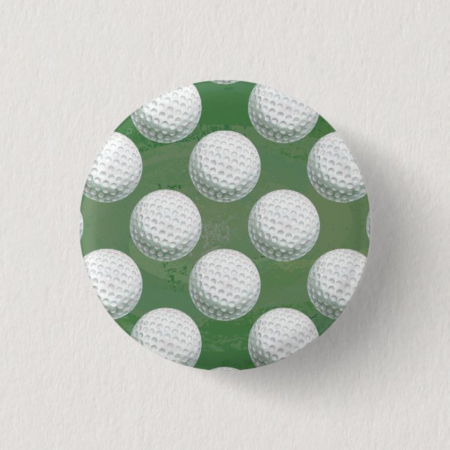 Macaron Rond 2,50 Cm Motif de balle de golf peint (Devant)
