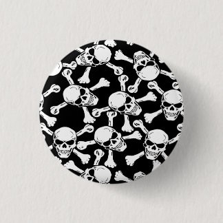MACARON ROND 2,50 CM MOTIF DE CROSSBONNES DES HABILETÉS GOTHIQUES