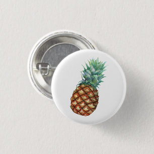 Macaron Rond 2,50 Cm Motif de palmier de jungle à l'aquarelle tropicale