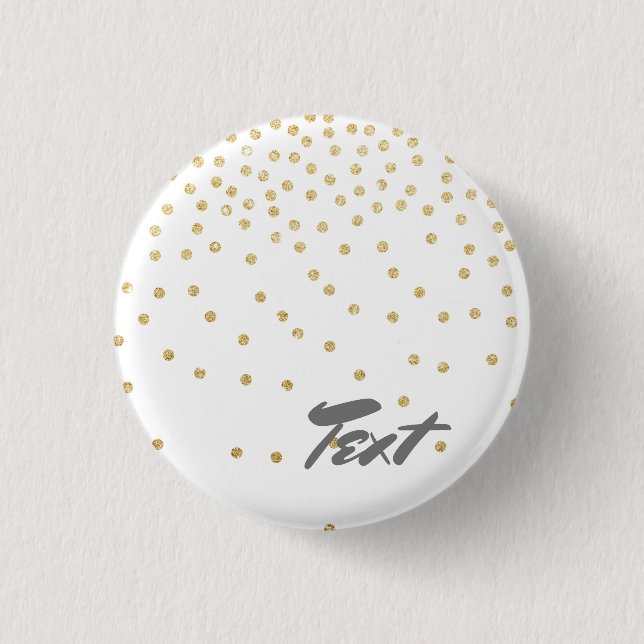 Macaron Rond 2,50 Cm motif de point élégant de confettis de parties (Devant)