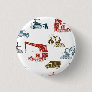Macaron Rond 2,50 Cm Motif de véhicule de construction