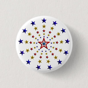 Macaron Rond 2,50 Cm Motif des étoiles patriotiques