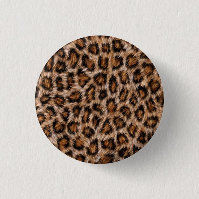 Macaron Rond 2,50 Cm Motif des points de fourrure Leopard (Devant)