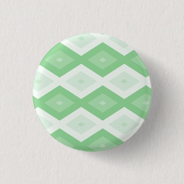 Macaron Rond 2,50 Cm Motif diamant vert pomme (Devant)