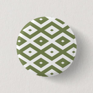 Macaron Rond 2,50 Cm Motif en diamant vert et blanc