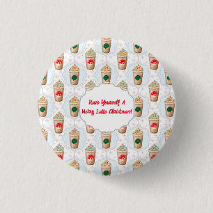 Macaron Rond 2,50 Cm Motif flocon de neige Ogee pour Latte de Noël
