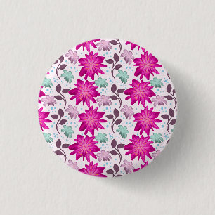Macaron Rond 2,50 Cm Motif floral rose
