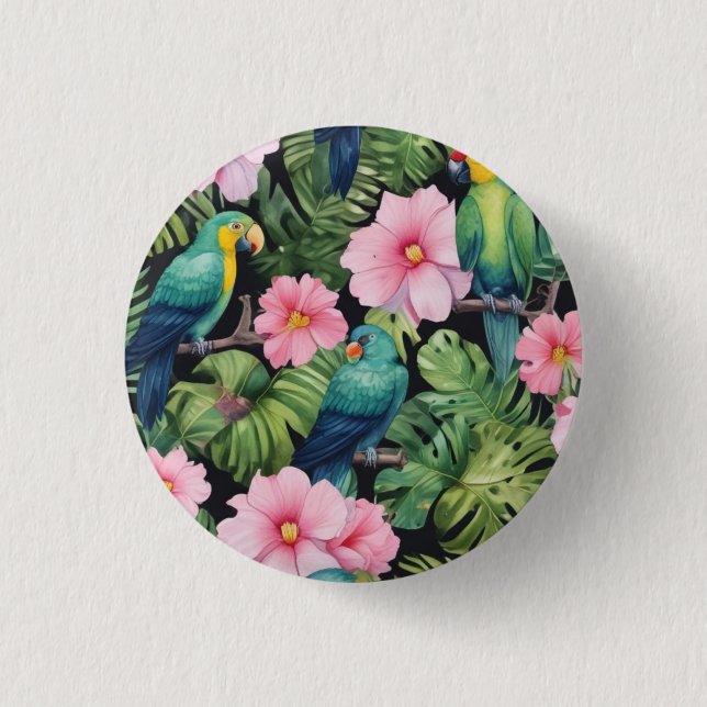 Macaron Rond 2,50 Cm Motif Sakura Blossom (Devant)