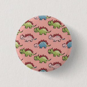 Macaron Rond 2,50 Cm Motif transparent de dinosaure mignon