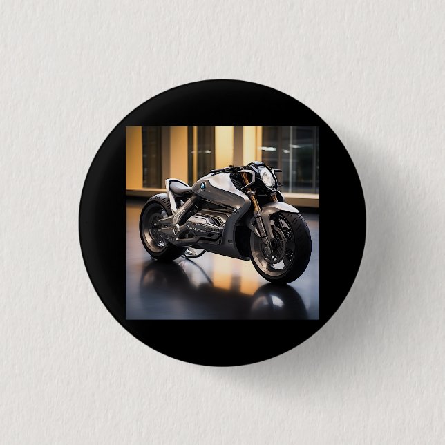 Macaron Rond 2,50 Cm moto de course (Devant)