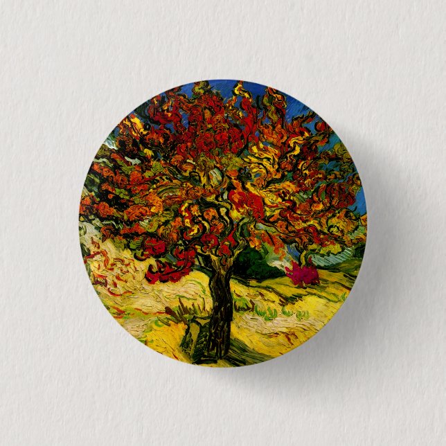 Macaron Rond 2,50 Cm Mulberry Tree Van Gogh Art (Devant)