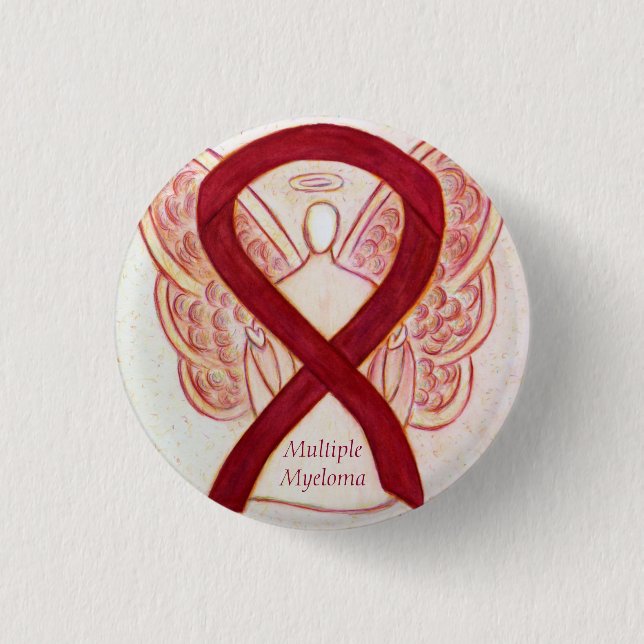Macaron Rond 2,50 Cm Myélome multiple Cancer Sensibilisation de l'angle (Devant)