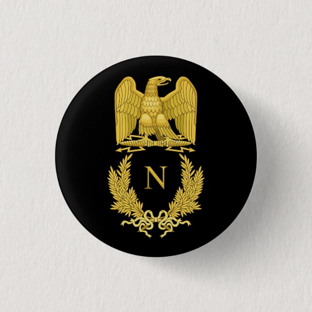 Macaron Rond 2,50 Cm Napoléon Emblem (Devant)