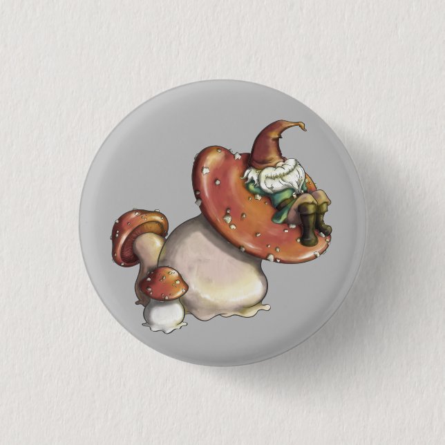 Macaron Rond 2,50 Cm Napping Gnome (Devant)