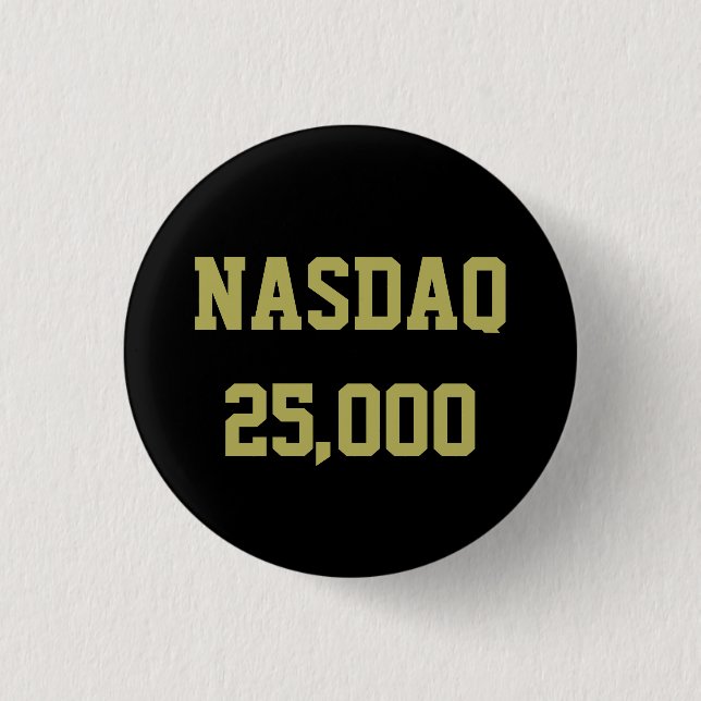 Macaron Rond 2,50 Cm NASDAQ 25000 Stock Market Celebration (Devant)