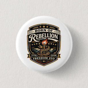 Macaron Rond 2,50 Cm Né de la liberté 250 rébellion