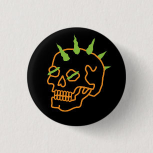 Macaron Rond 2,50 Cm Neon Skull