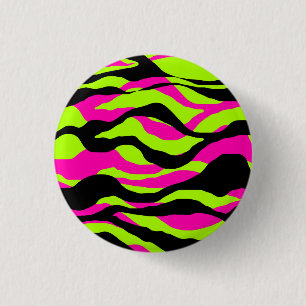 Macaron Rond 2,50 Cm Neoncore Tricolor Poster de animal Zebra