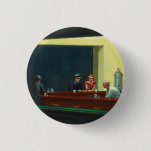 Macaron Rond 2,50 Cm Nighthawks peinture par Edward Hopper 