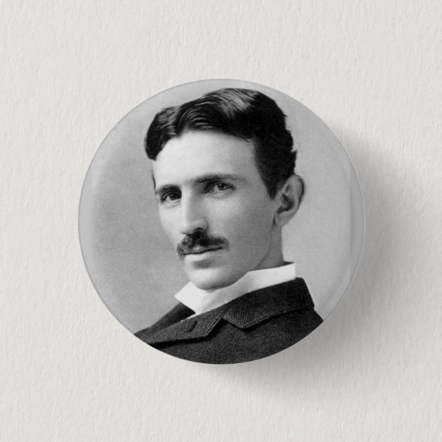 Macaron Rond 2,50 Cm Nikola Tesla (Devant)
