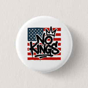 Macaron Rond 2,50 Cm No Kings In America Save Democracy I dissident Ant