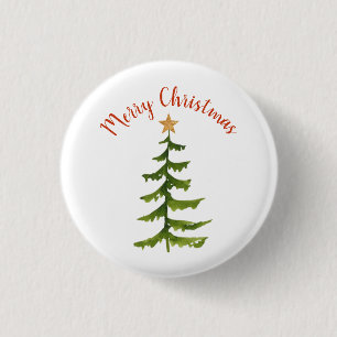 Macaron Rond 2,50 Cm Noël Arbre Joyeux Noël