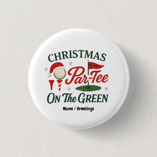Macaron Rond 2,50 Cm Noël Par-Tee Sur Le Vert Golf Drôle De Noël