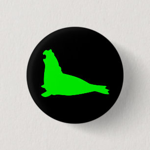 Macaron Rond 2,50 Cm Noir de vert de bouton de joint d'éléphant
