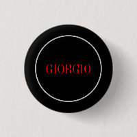 Noir Rouge Votre Nom Minimaliste Personnel Moderne