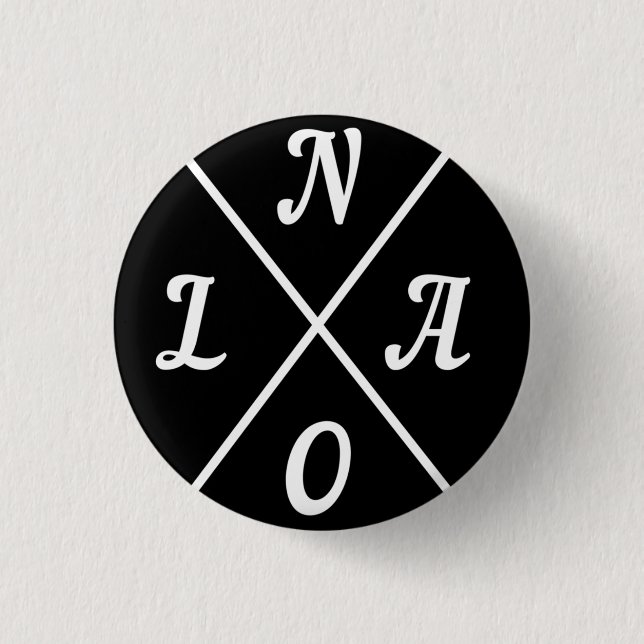Macaron Rond 2,50 Cm Nola New Orleans Louisiane États-Unis (Devant)