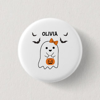 Macaron Rond 2,50 Cm Nom personnalisé Halloween Boo Shopping