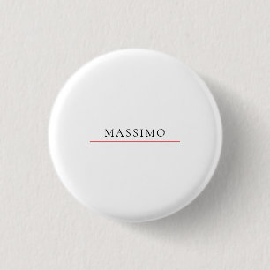Macaron Rond 2,50 Cm Nom propre Décoratif Chic Simple Uni Noir Blanc