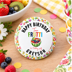 Macaron Rond 2,50 Cm Notre petit chou 2e anniversaire