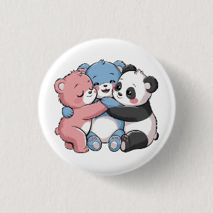Macaron Rond 2,50 Cm Nounours mignons avec Panda