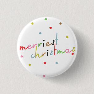 Macaron Rond 2,50 Cm Nous vous souhaitons MERRY NOËL & NOUVELLE ANNÉE C