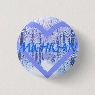 MACARON ROND 2,50 CM NOUVEAU PIN DE L'HIVER PERIHEART DU MICHIGAN