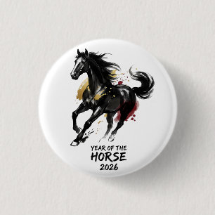 Macaron Rond 2,50 Cm Nouvelle année chinoise 2026 Cheval Art