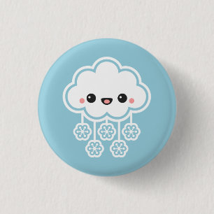 Macaron Rond 2,50 Cm Nuage mignon de neige