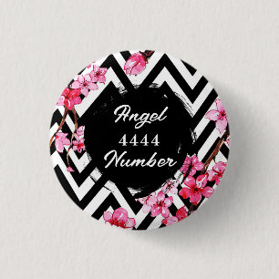 Macaron Rond 2,50 Cm Numéro d'ange "4444"
