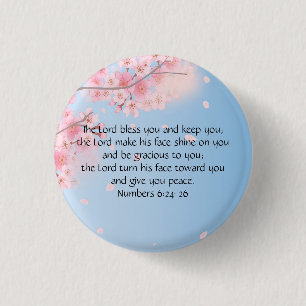 Macaron Rond 2,50 Cm Numéros 6:24-26 Le Seigneur vous bénisse et vous g