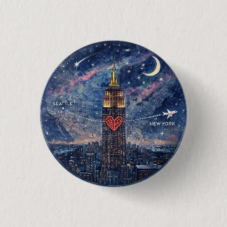 Macaron Rond 2,50 Cm NYC to Seattle Button