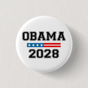 Macaron Rond 2,50 Cm Obama 2028 Démocratie Election USA