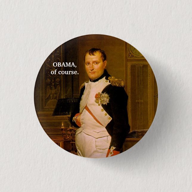 Macaron Rond 2,50 Cm OBAMA, bien sûr. (Devant)