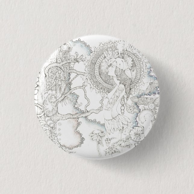 Macaron Rond 2,50 Cm observation de lune (Devant)