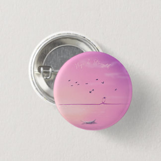 Macaron Rond 2,50 Cm Octobre Rose Sensibilisation Art Pastel