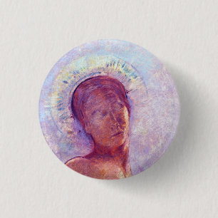 Macaron Rond 2,50 Cm Odilon Redon, les yeux fermés 1889